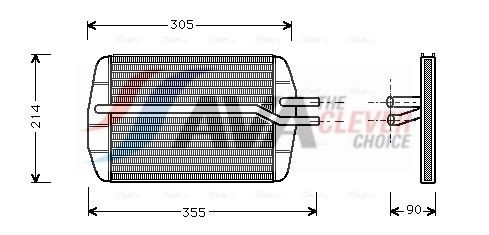 FD6216 AVA Радіатор опалювача салону